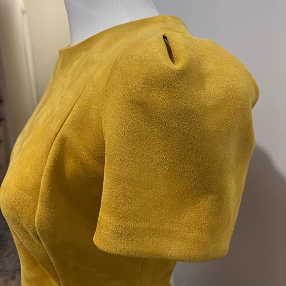 Yellow Mustard Formal Midi Dress - Picture 2 of 9